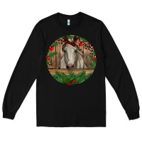 Black Christmas Horse Long Sleeve Tee - RanaPortraitStore