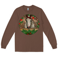 Chestnut Christmas Horse Long Sleeve Tee - RanaPortraitStore