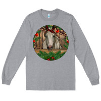 Heather Grey Christmas Horse Long Sleeve Tee - RanaPortraitStore