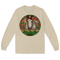 Mushroom Christmas Horse Long Sleeve Tee - RanaPortraitStore