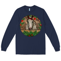 Navy Christmas Horse Long Sleeve Tee - RanaPortraitStore