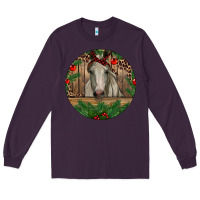 Plum Christmas Horse Long Sleeve Tee - RanaPortraitStore