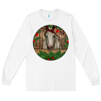 White Christmas Horse Long Sleeve Tee - RanaPortraitStore
