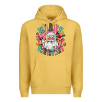 Antique Gold merry christmas santa Premium Hoodie - AdoDesignShop