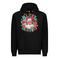 Black merry christmas santa Premium Hoodie - AdoDesignShop