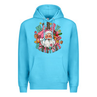 Ocean Blue merry christmas santa Premium Hoodie - AdoDesignShop