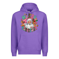 Purple merry christmas santa Premium Hoodie - AdoDesignShop