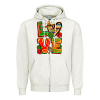 Oatmeal Heather love mexico Zipper Hoodie - Zillion Design Studio