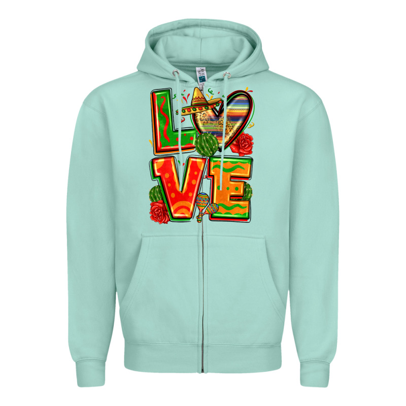 Love Mexico Zipper Hoodie by Zillion Design Studio | Teevron