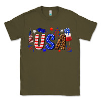 Army Green usa 4th of july Classic Tee - texasbilliewilder