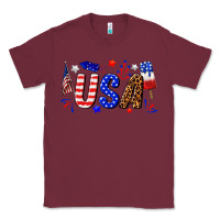 Burgundy usa 4th of july Classic Tee - texasbilliewilder