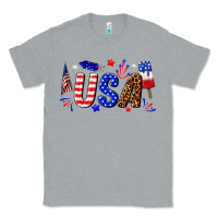 Heather Grey usa 4th of july Classic Tee - texasbilliewilder