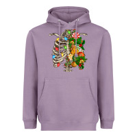 Lavender skeleton chest christmas Heavyweight Hoodie - FaDigitalArtStudio