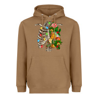 Skeleton Chest Christmas Heavyweight Hoodie | Teevron