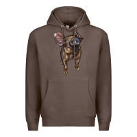 Coffee baby duroc pig Premium Hoodie - LillyAllenDesigns