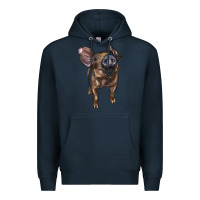 Navy baby duroc pig Premium Hoodie - LillyAllenDesigns