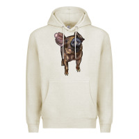 Oatmeal Heather baby duroc pig Premium Hoodie - LillyAllenDesigns