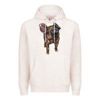 Pale Pink baby duroc pig Premium Hoodie - LillyAllenDesigns