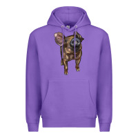 Purple baby duroc pig Premium Hoodie - LillyAllenDesigns