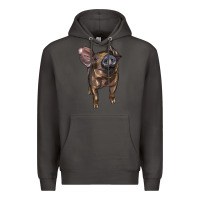 Smoke baby duroc pig Premium Hoodie - LillyAllenDesigns