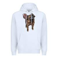 White baby duroc pig Premium Hoodie - LillyAllenDesigns