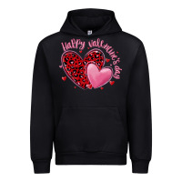 Black happy valentine's day hearts Urban Hoodie - MaliasSmallBusiness