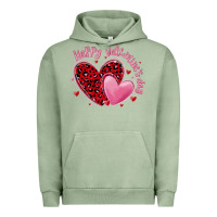 Pigment Oil Green happy valentine's day hearts Urban Hoodie - MaliasSmallBusiness