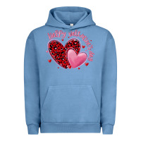 Pigment Pebble Blue happy valentine's day hearts Urban Hoodie - MaliasSmallBusiness