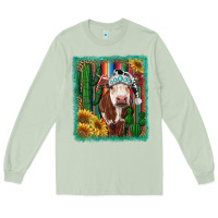 Matcha Western Christmas Cow Long Sleeve Tee - RanaPortraitStore