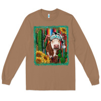 Toasted Coconut Western Christmas Cow Long Sleeve Tee - RanaPortraitStore