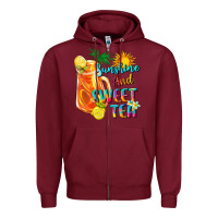 Burgundy sunshine and sweet tea Zipper Hoodie - texasbilliewilder