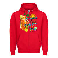 Red sunshine and sweet tea Zipper Hoodie - texasbilliewilder