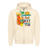 Sandshell sunshine and sweet tea Zipper Hoodie - texasbilliewilder