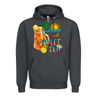 Smoke sunshine and sweet tea Zipper Hoodie - texasbilliewilder