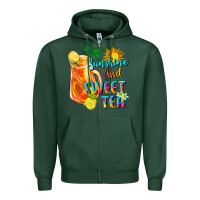 Sports Green sunshine and sweet tea Zipper Hoodie - texasbilliewilder