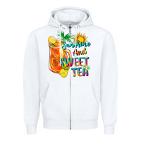 White sunshine and sweet tea Zipper Hoodie - texasbilliewilder