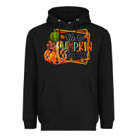 Black hello pumpkin season Heavyweight Hoodie - RacoonDesign