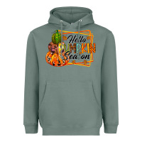 Sage hello pumpkin season Heavyweight Hoodie - RacoonDesign