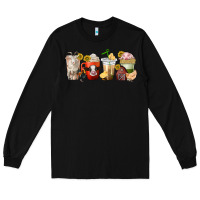 Black farm animals coffee cups Long Sleeve Tee - texasbilliewilder