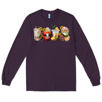 Plum farm animals coffee cups Long Sleeve Tee - texasbilliewilder