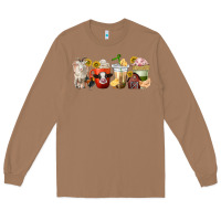 Toasted Coconut farm animals coffee cups Long Sleeve Tee - texasbilliewilder