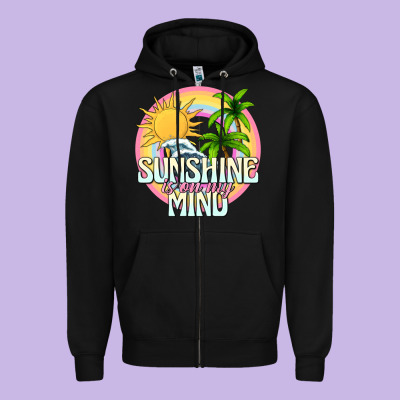 Sunshine Is On My Mind Zipper Hoodie Designed By Texasbilliewilder