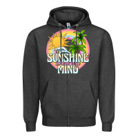 Charcoal Heather sunshine is on my mind Zipper Hoodie - texasbilliewilder