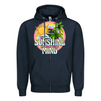 Navy sunshine is on my mind Zipper Hoodie - texasbilliewilder