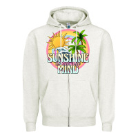 Oatmeal Heather sunshine is on my mind Zipper Hoodie - texasbilliewilder