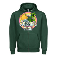 Sports Green sunshine is on my mind Zipper Hoodie - texasbilliewilder