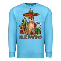 Ocean Blue Chihuahua feliz navidad Premium Sweatshirt - JahusDesignShop