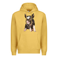 Antique Gold baby berkshire pig Premium Hoodie - LillyAllenDesigns