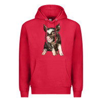 Cardinal baby berkshire pig Premium Hoodie - LillyAllenDesigns