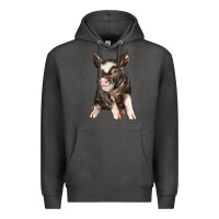 Charcoal Heather baby berkshire pig Premium Hoodie - LillyAllenDesigns